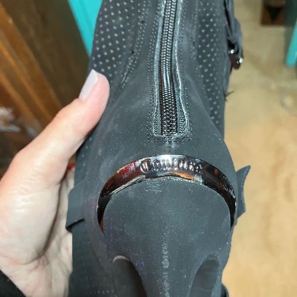 Juicy Couture size 9.5 Unique Summer 11” tall mesh toeless boots - Picture 7 of 16